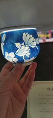 Magnolia Flower Full painting Ocean Wave Technique Zhong Gong Pier Cup