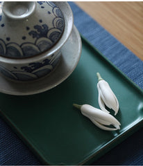 Ceramic Magnolia Flower Tea Figures