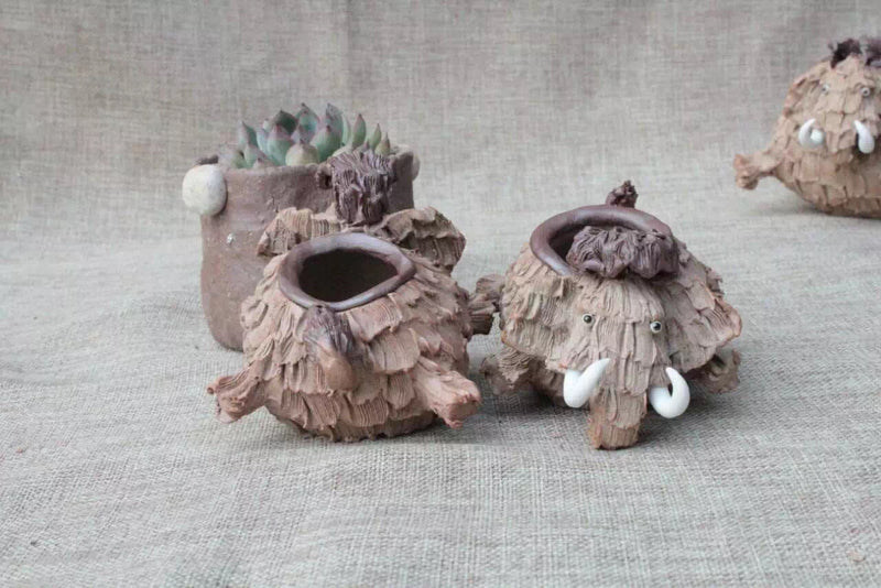 Decorative Ceramic Tea Figures and Planter