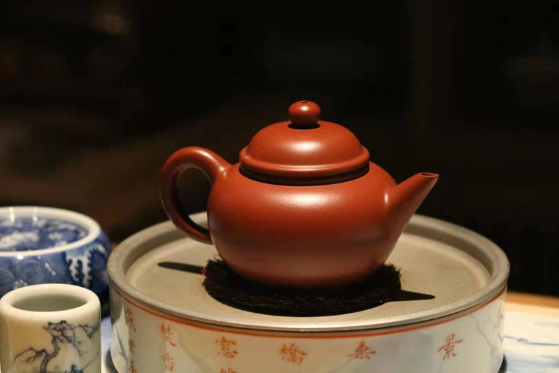 Yi Xing Zi Sha (Zhu Ni---red clay)Shui Ping Pot 水平壶 Tea Master Size