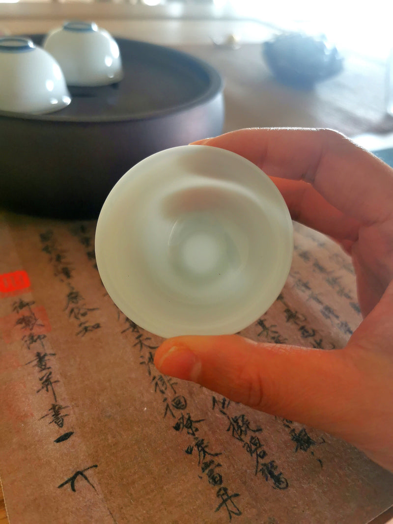 Chao Zhou Gong Fu Tea Style Small Jade Like Translucent Cup