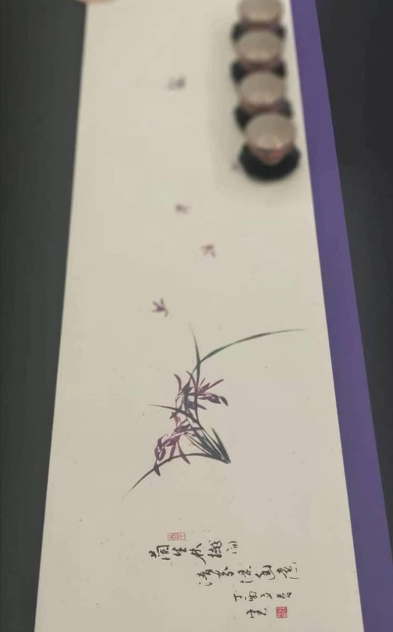茶席Master painting orchid dry water proof tea table setting