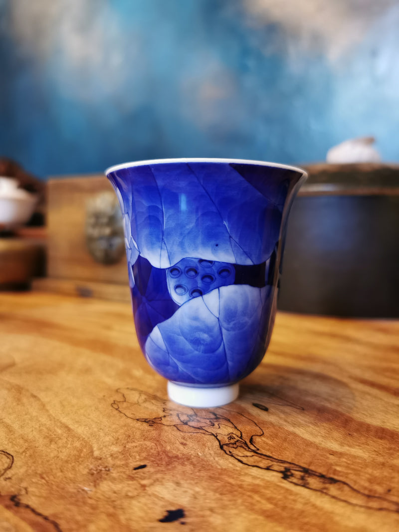 Master Xu 's Qing Hua Lotus Tall Fragrance Cup