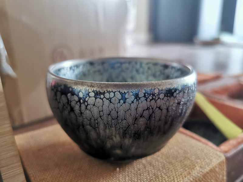 Wood fired Di you Jian zhan (dripping oil )tea bowl