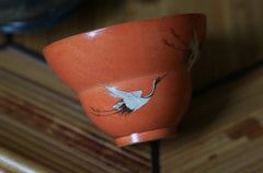 Red crane woodfired cup