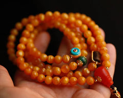 108 Mi La beans Hu Lu jade necklace and bracelet