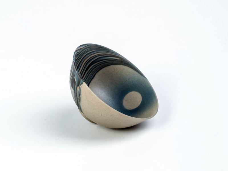 Wedged Clay Wave and Moon Personal Cup